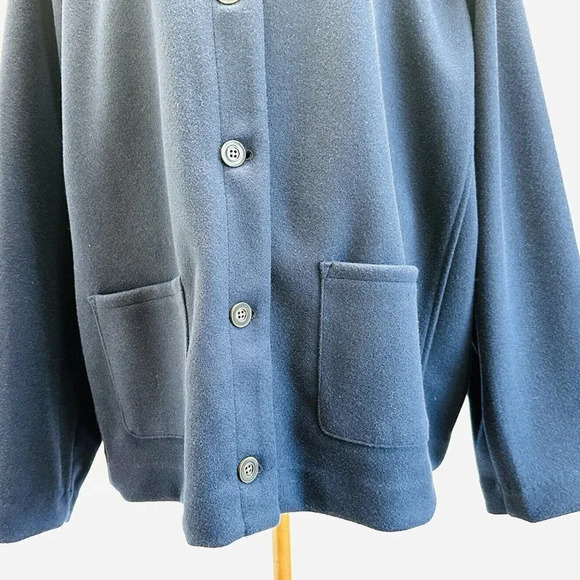 NWT CROFT & BARROW Women Button Down Round Neck Blue Business Jacket Plus Sz 3X - Picture 3 of 11
